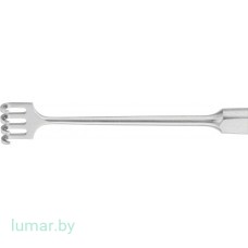 Ретрактор ROLLET, 4 зубца, тупоконечный, 135 мм