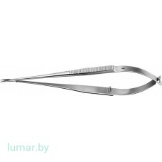 Микроножницы с пружинной рукояткой, изогнутые, 105 мм