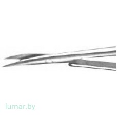 Микроножницы с пружинной рукояткой, изогнутые, 105 мм