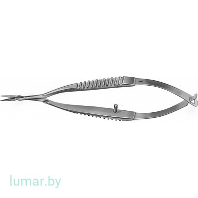 Микроножницы VANNAS с рифленой рукояткой, прямые, 85 мм, артикул - OC498R