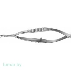 Микроножницы VANNAS с рифленой рукояткой, изогнутые, 85 мм