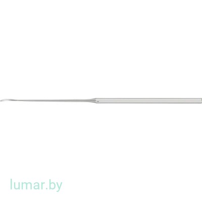 Распатор ушной, для мягких тканей, с круглым окончанием, изогнутый, 1.8 мм, артикул - OG051R