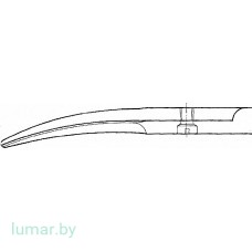 Ножницы COTTLE BULLDOG, изогнутые, тупоконечные, 115 мм