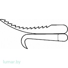 Ретрактор PERKINS для гайморовой пазухи, правое лезвие сплошное, 125 мм