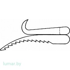 Ретрактор PERKINS для гайморовой пазухи, левое лезвие сплошное, 125 мм