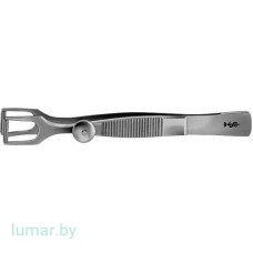 Зажим для колумеллы, с фиксатором и регулировочным винтом, 100 мм