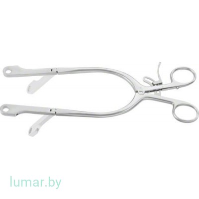 Лезвие к ретрактору CASPAR тупоконечное, прямое, фенестрированное, 60х25 мм, артикул - BV766R