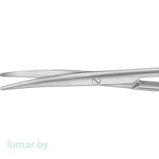 Ножницы BABY-METZENBAUM с твердосплавными вставками и волнообразной заточкой, изогнутые, тупоконечные, 145 мм