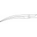 Ножницы хирургические, изогнутые, остроконечные, 145 мм, артикул - BC444R
