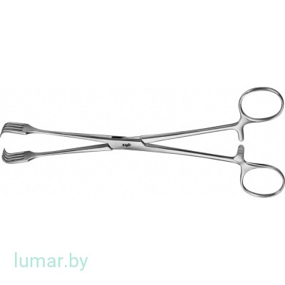 Щипцы CZERNY маточные, крючковые, прямые, 4х4 зуба, 200 мм, артикул - EO164R