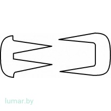 Щипцы MUSEUX малые, изогнутые, 2х2 зуба, 240 мм