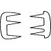 Щипцы MUSEUX большие, прямые, 3х3 зуба, 265 мм, артикул - EO240R