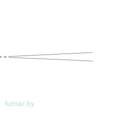 Микропинцет "ювелирный" № 3, 1х2 зуба, 0.4 мм 135 мм
