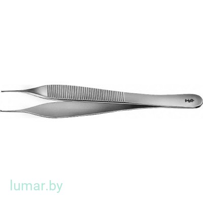 Пинцет MICRO-ADSON хирургический, 1х2 зуба, 120 мм, артикул - BD510R