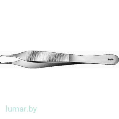 Пинцет ADSON хирургический, рифленый, 1х2 зуба, 120 мм , артикул - BD512R