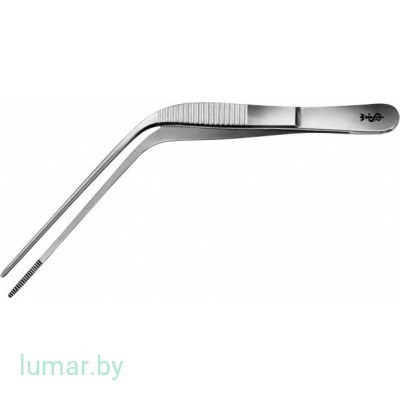 Пинцет TROELTSCH угловой, рифленый, 100 мм, артикул - BD900R