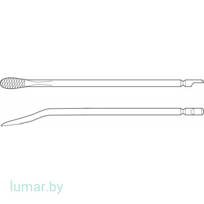 Лезвие для пил GB130R/GB391R для сглаживания костной поверхности, изогнутое книзу, длинное, артикул - GC623R