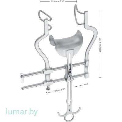 Ретрактор BALFOUR абдоминальный, 155х200 мм, артикул - BV605R