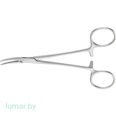 Зажим BABY CRILE деликатный, изогнутый, 140 мм, артикул - BH141R
