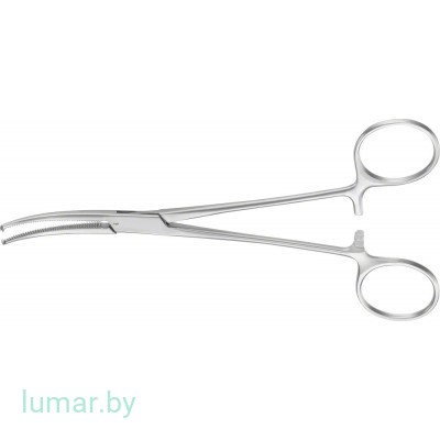Зажим CRILE изогнутый, 1х2 зуба, 160 мм, артикул - BH177R