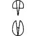Зажим HEISS деликатный, изогнутый, 1х2 зуба, 200 мм, артикул - BH217R