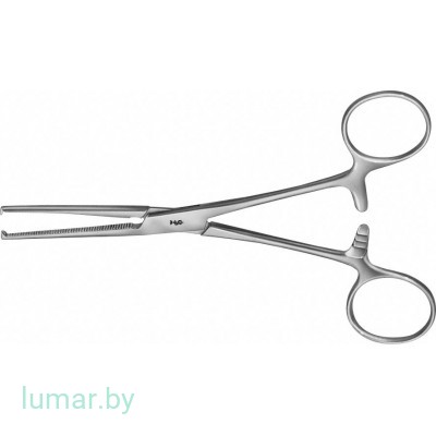 Зажим KOCHER, прямой, 1х2 зуба, 150 мм, артикул - BH630R