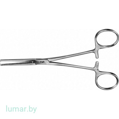 Зажим KOCHER-OCHSNER прямой, 1х2 зуба, 160 мм, артикул - BH642R