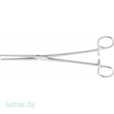 Зажим KOCHER-OCHSNER прямой, 1х2 зуба, 225 мм, артикул - BH648R