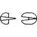 Зажим FICKLING, изогнутый вбок, 1х2 зуба, 180 мм, артикул - BH808R