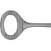 Зажим COLLIN с винтовым соединением, овальные бранши, 160 мм, артикул - BH906R