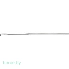 Крючок 2 зуба, остроконечный, малоизогнутый, 165 мм