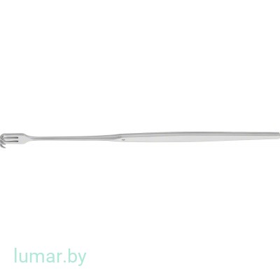 Крючок 3 зуба, остроконечный, малоизогнутый, 165 мм, артикул - BT113R