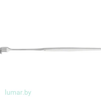 Крючок 4 зуба, остроконечный, малоизогнутый, 165 мм, артикул - BT114R