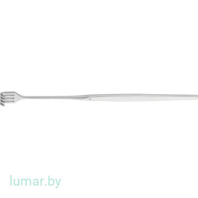 Крючок 4 зуба, тупоконечный, малоизогнутый, 165 мм, артикул - BT119R