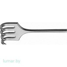 Крючок 4 зуба, остроконечный, сильноизогнутый, 165 мм