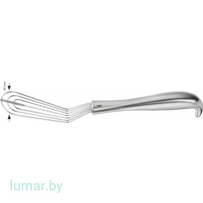 Шпатель легочный ALLISON, 40 мм, 255 мм, артикул - BT559R